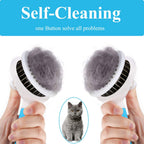 Dog undercoat deshedding session using the eMMiuss self cleaning brush