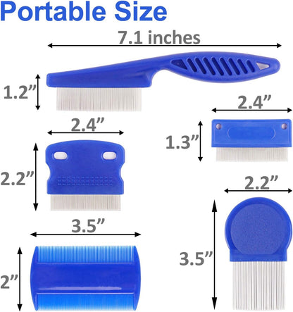 Stainless steel teeth of MoHern flea comb for pet grooming