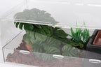 Woledoe fake monstera leaves for reptile tank habitat