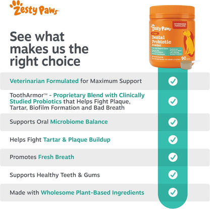 Premium dog bad breath supplement powder with brown sea kelp