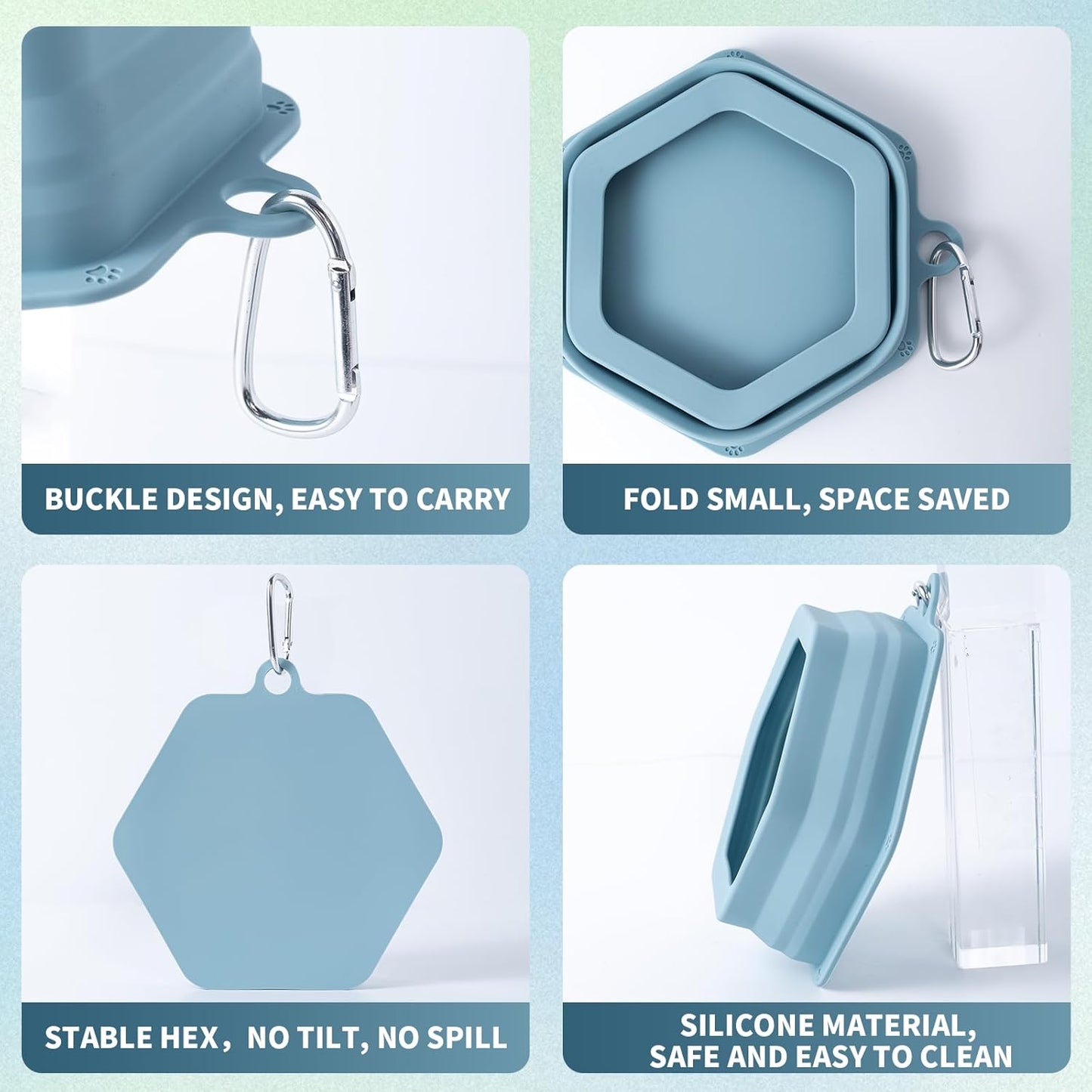 SLSON travel dog bowl expanded to shallow depth for cat feeding