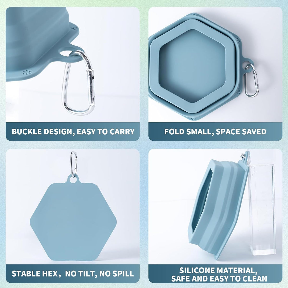SLSON travel dog bowl expanded to shallow depth for cat feeding