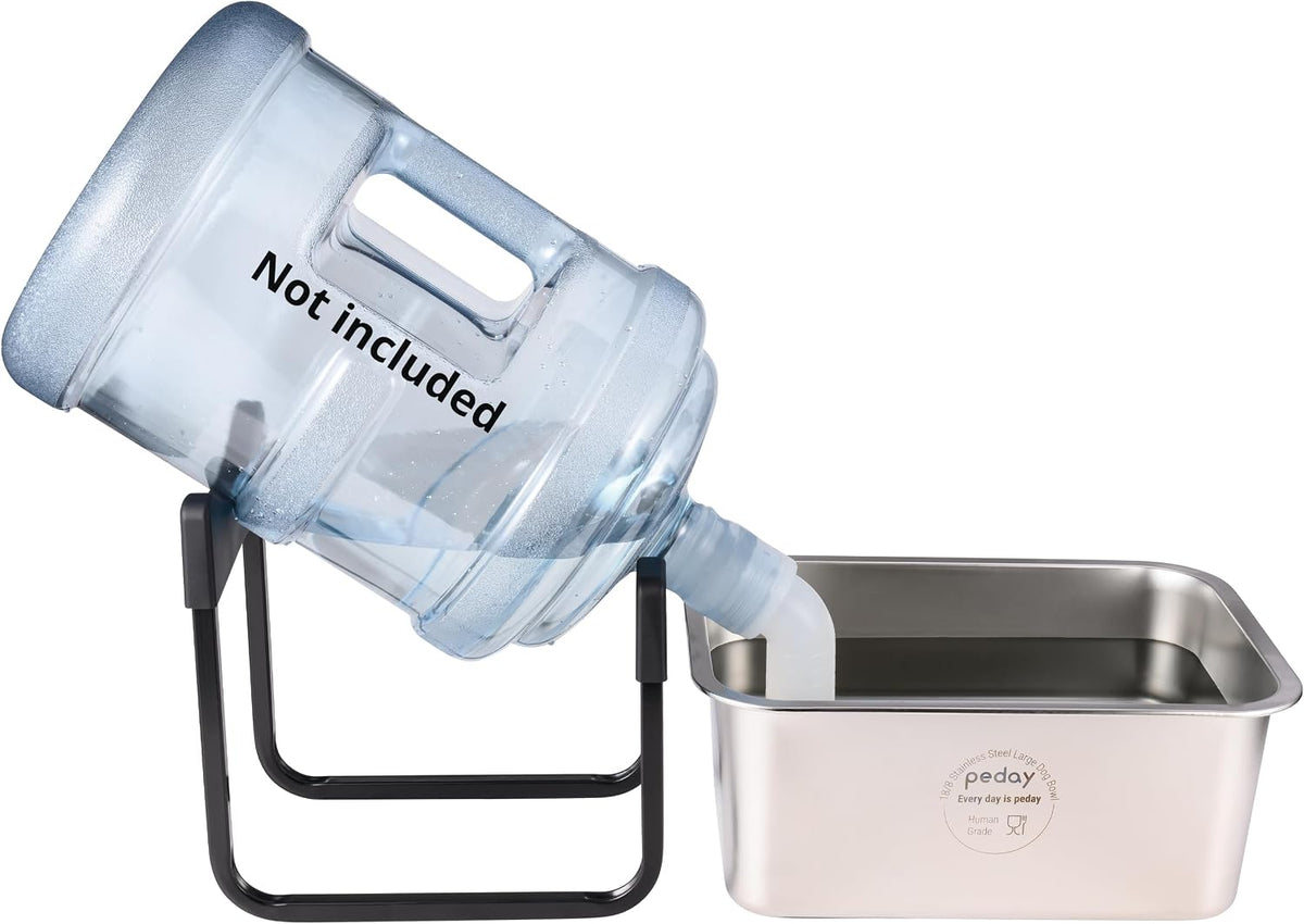 PEDAY dishwasher safe stainless steel pet bowl lifestyle angle view