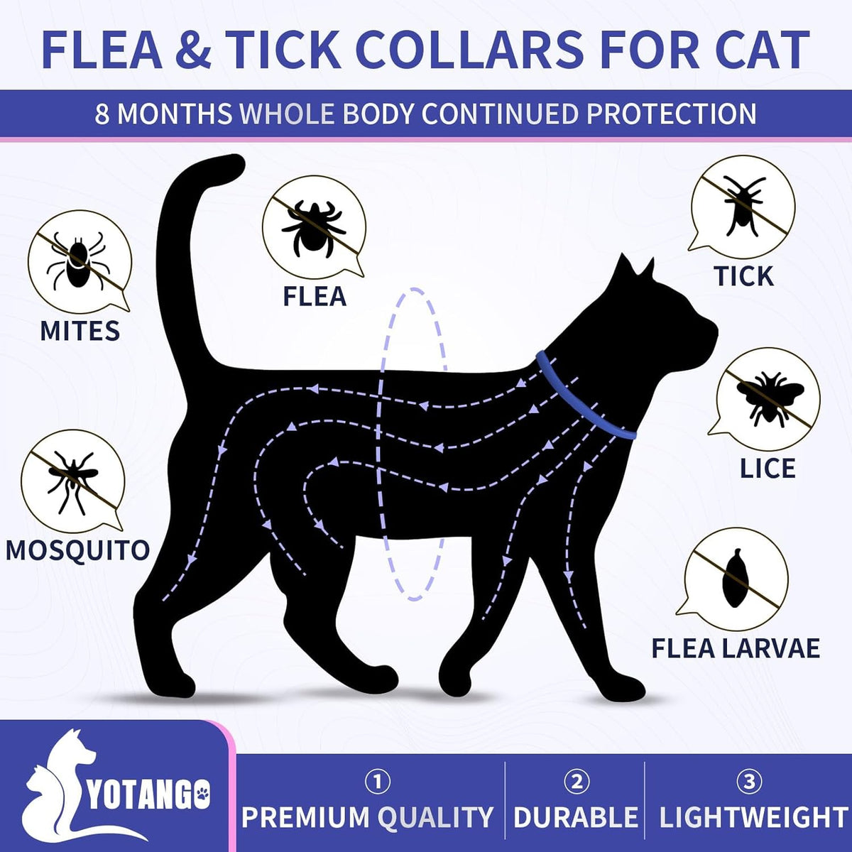 Yotango natural flea collar for kittens