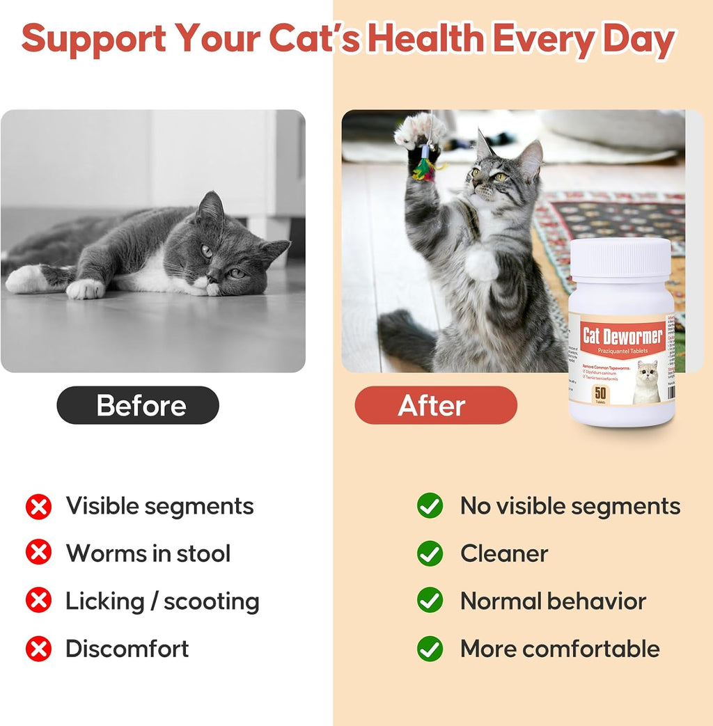 Hgdsyka United States imported cat dewormer bottle back label details