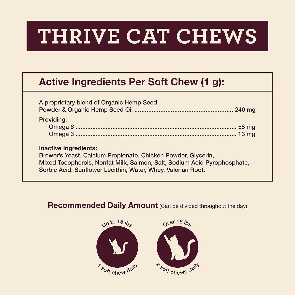 Hemp Well Thrive chews organic USA grown certification