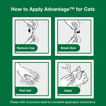 USA imported Advantage topical cat flea treatment box highlighting 30 day protection