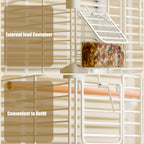 Basic Bird Cage, 24.8inch Parrot Cage (24.8" x 14.6" x 11"),Bird Cage with Ladder, Horizontal Bar, 2 Feeders, and Swing - Image 8