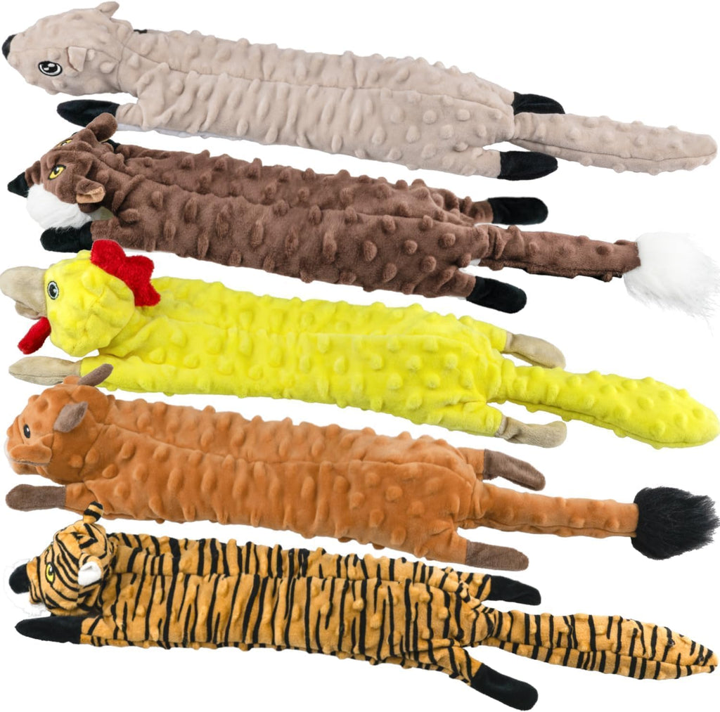 SHARLOVY Dog Squeaky Toys 5 Pack, Bubble Plush Puppy Teething Pet Toys, Crinkle No Stuffing Animals Dog Toy, Doggies Chew for Large Small Medium Breeds - Image 14