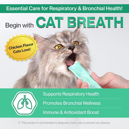 Doctor By cat respiratory immune support gel being squeezed from individual packaging