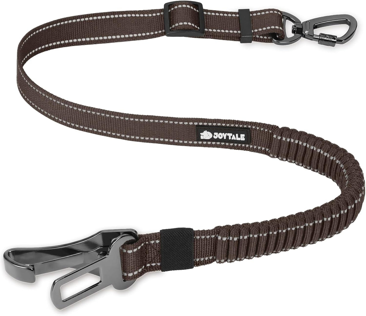 Joytale 3-in-1 Bungee Dog Seat Belt for Car, Safe & Distraction-Free Travel with Reinforced Swivel Carabiner, Shock Absorbing & Tangle-Free Nylon Tether for Medium Large Dogs, Black - Image 11