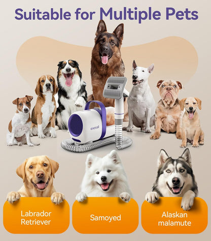 oneisall Dog Grooming Vacuum Kit: 15000Pa Shedding Brush with Grooming Tools, 3 Suction Low Noise, for Pet Thick and Undercoat, 1.5L Dust Cup, Dog Hair Vacuum, Home Cleaning, LM5 - Image 9
