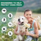 Woyamay dog flea collar packaging showing 32 months protection