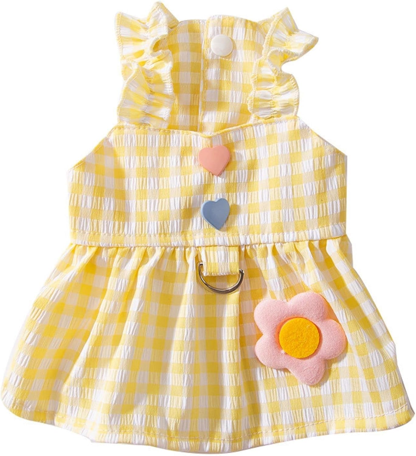 Soft mesh and chiffon overlays on the designer dog dress skirt