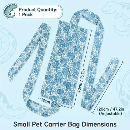 Single Guinea Pig Carrier, Guinea Pig Backpack for Small Pets, Portable Pet Sling with Breathable Mesh Design for Travel, Vet Visits and Outdoor Adventures, Blue - Image 2