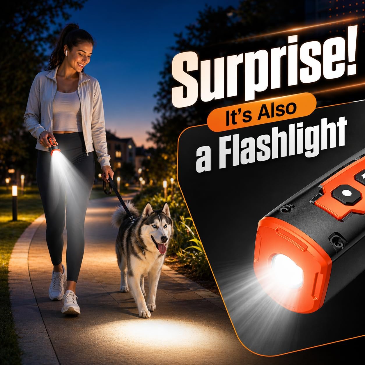 JTJTXL anti barking device shown in a lifestyle outdoor setting