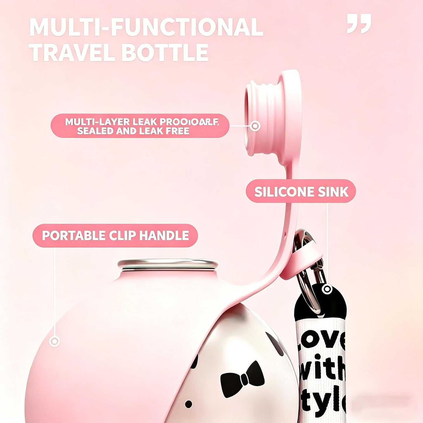 Durable metal dog water bottle showing secure screw lid design