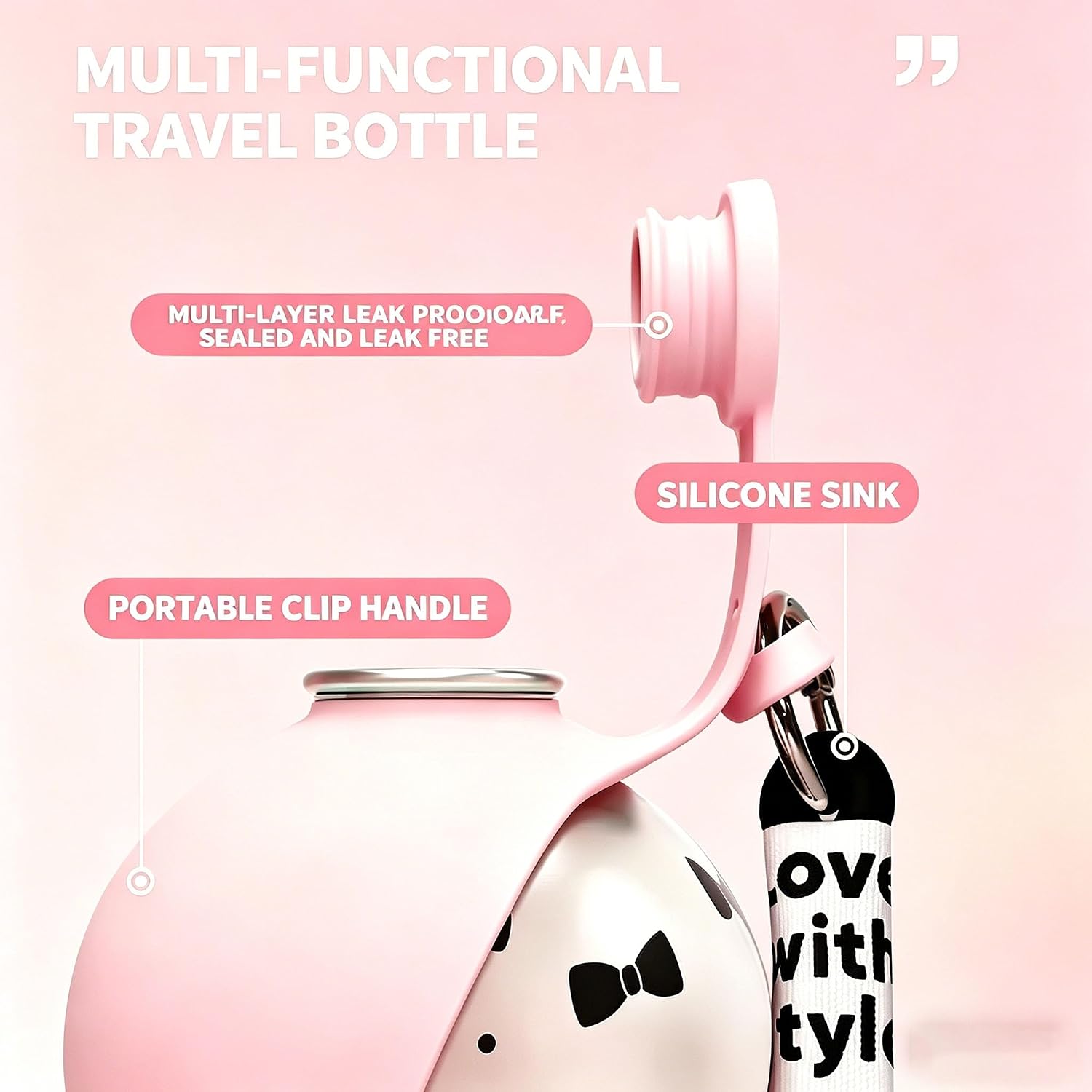 Durable metal dog water bottle showing secure screw lid design