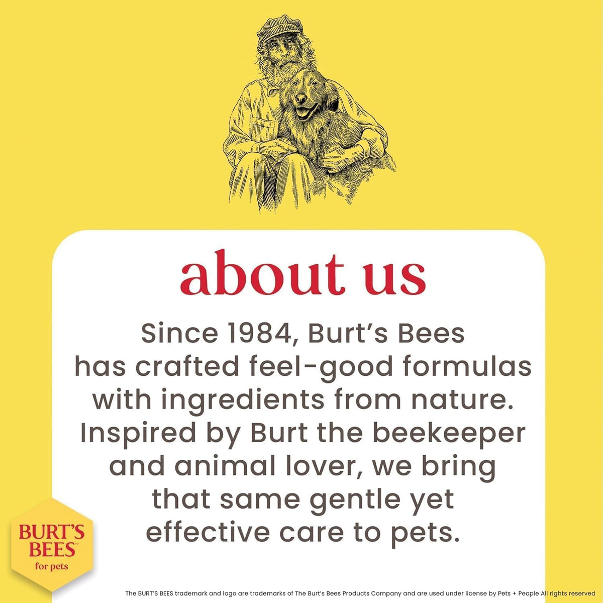 Back of bottle showing directions for Burts Bees dog spray