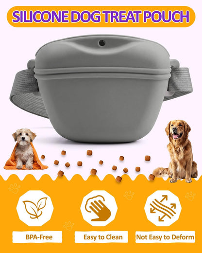 Hands-free adjustable waist belt for dog training pouch
