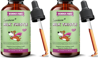 Wonder Paws Milk Thistle, Liver Support for Dogs, Supports Kidney Function for Pets, Detox, Hepatic Support, with Wild Alaskan Salmon Oil & Curcumin, Omega 3 EPA & DHA (2 Oz) - Image 9