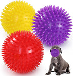 VITEVER 3.5" Squeaky Dog Toy Balls (6 Colors) Puppy Chew Toys for Teething, BPA Free Non-Toxic, Spikey Dog Balls for Medium, Large & Small Dogs, Durable Toys for Aggressive Chewers - Image 10
