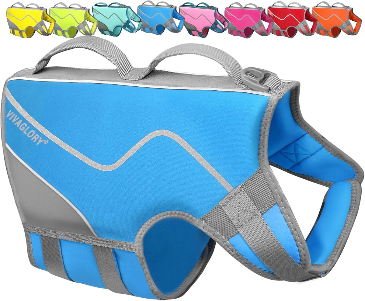 VIVAGLORY Neoprene Dog Life Vest, Dog Life Jacket for Swimming & Boating, Buoyancy & Comfort for Puppy Doggy, Swimming Vest with Handle, XS, Pink - Image 10