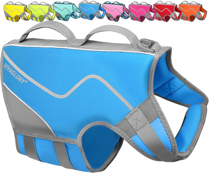 VIVAGLORY Neoprene Dog Life Vest, Dog Life Jacket for Swimming & Boating, Buoyancy & Comfort for Puppy Doggy, Swimming Vest with Handle, XS, Pink - Image 10