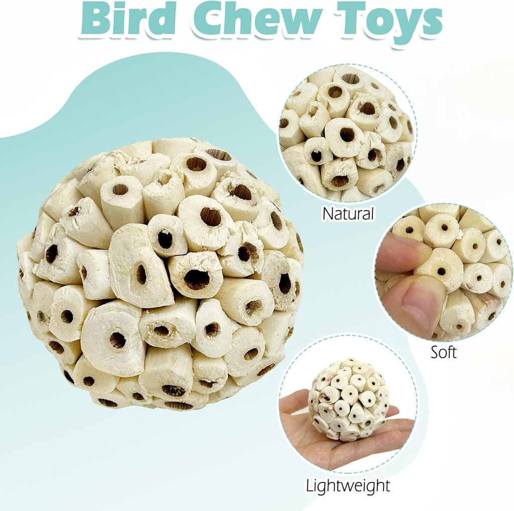 Close up of sola wood texture for safe bird chewing