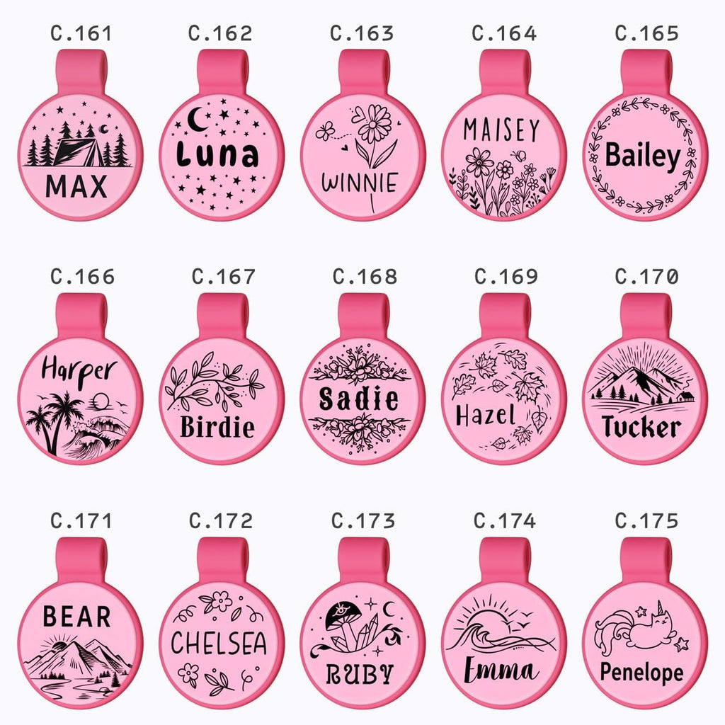 Brayhoo pet supplies small size round personalized identification accessory.