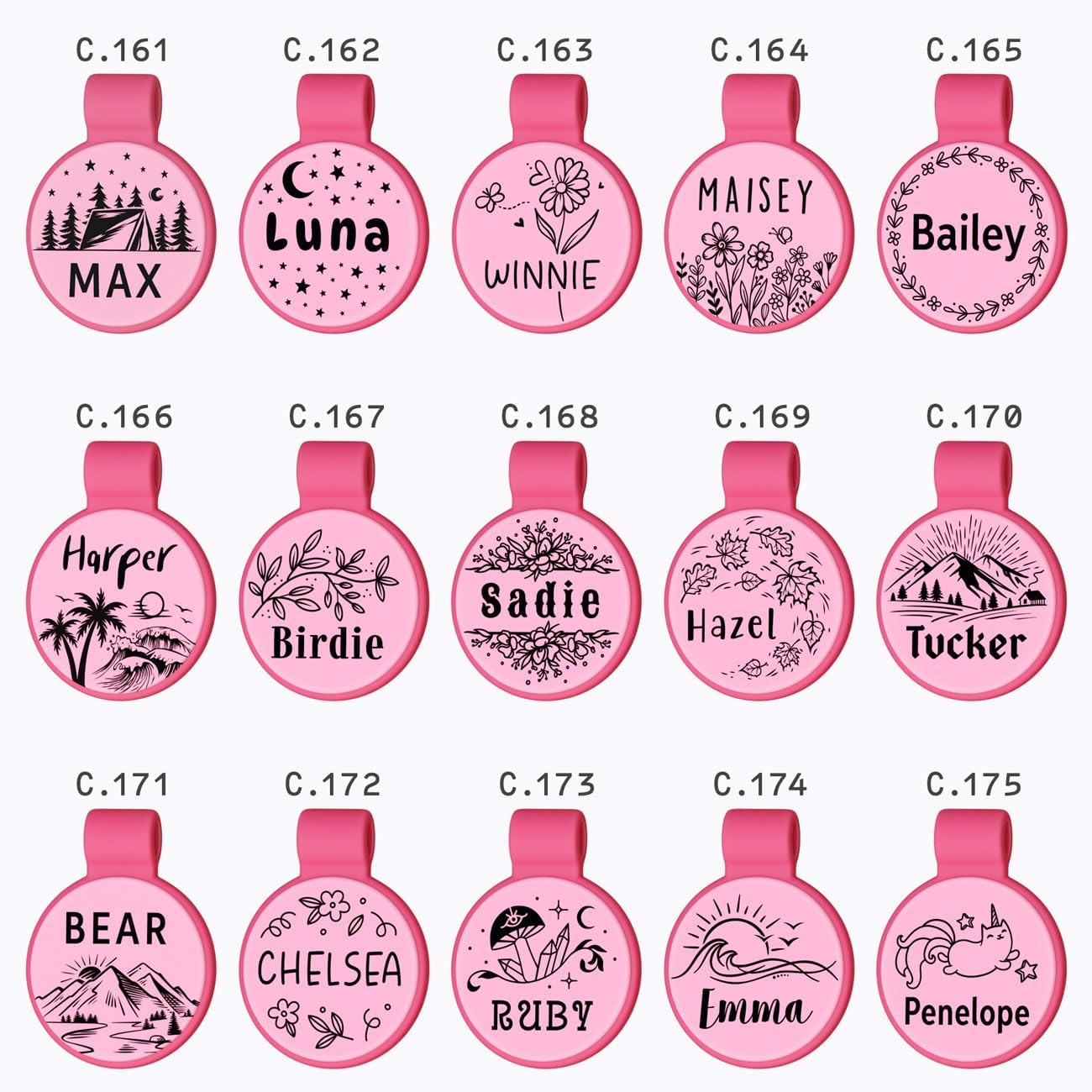 Brayhoo pet supplies small size round personalized identification accessory.