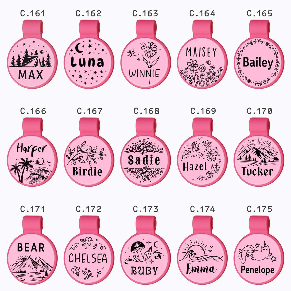 Brayhoo pet supplies small size round personalized identification accessory.
