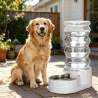 RIZZARI 8L Stainless Steel Gravity Pet Water Dispenser - Auto-Refill | No Electricity Needed,Wide-Mouth Cleaning,Triple Filtration,BPA-Free Materials,Visible Water Level - Image 9