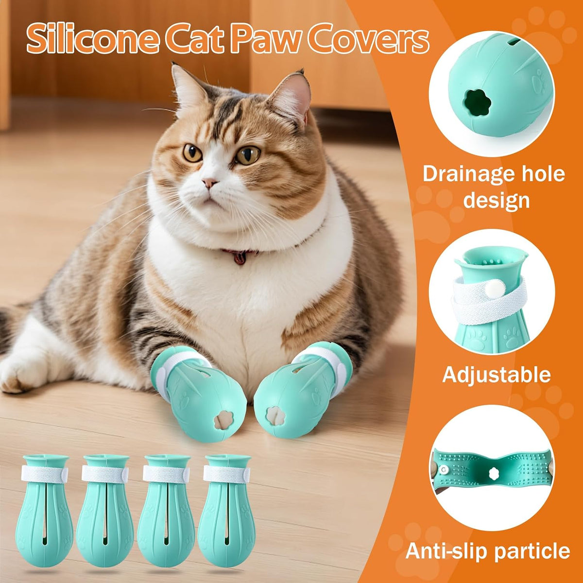 Breathable nylon mesh headgear details on Parawo anti bite cat muzzle