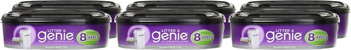 Litter Genie replacement cartridge bags stack for cat waste disposal system