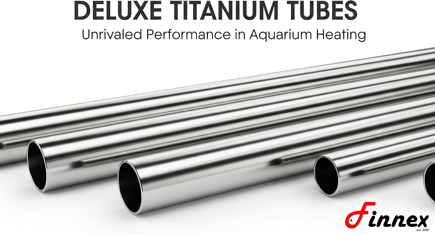 Finnex THD series aquarium heater submerged in a fish tank