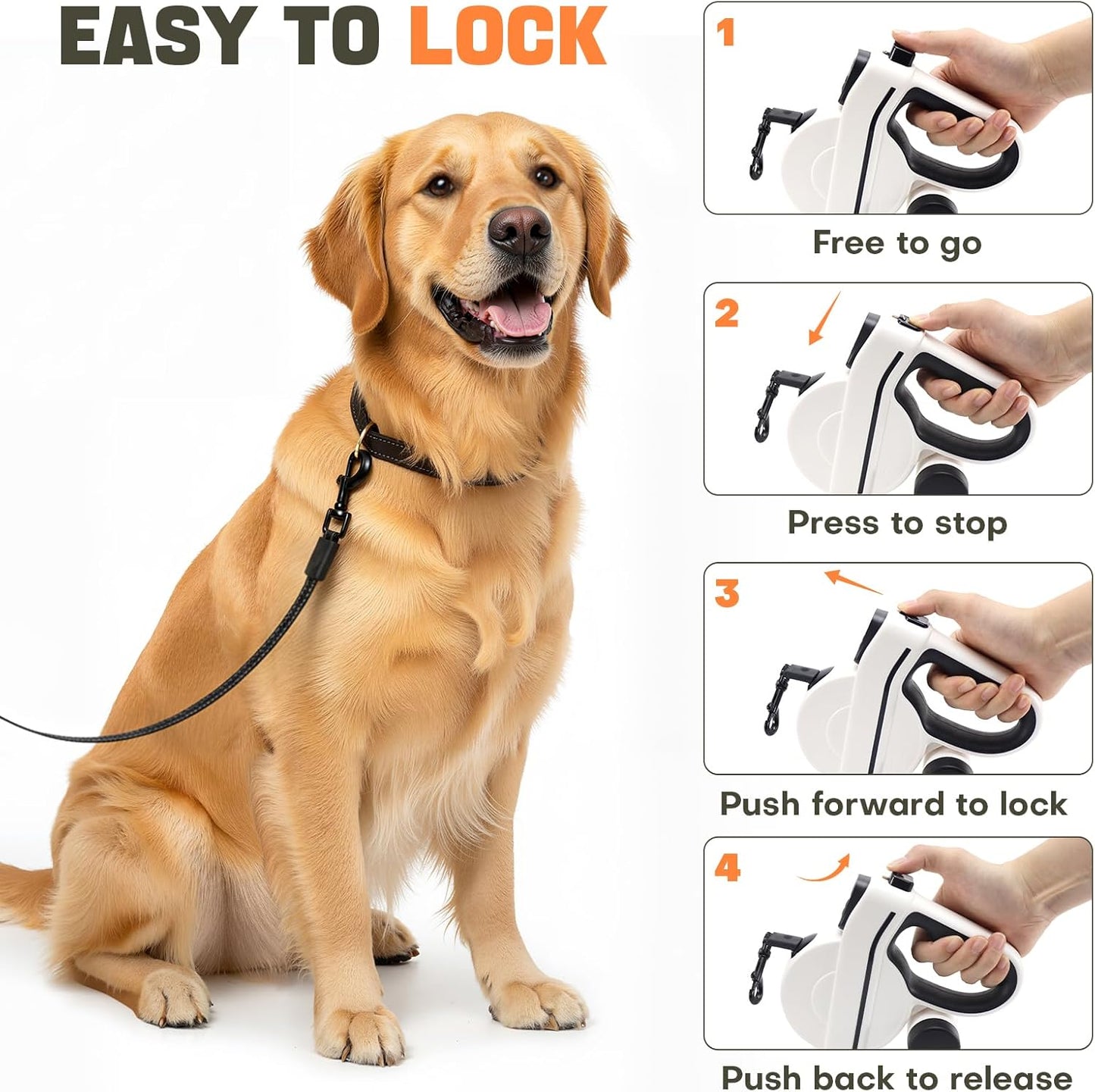 Close up of the chew-resistant steel cable on Petsweet dog leash