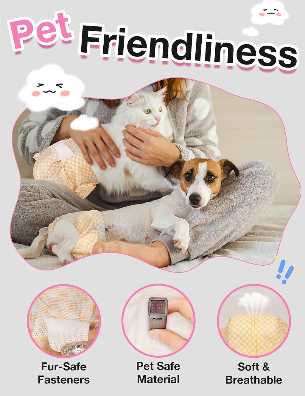 Dono disposable puppy diaper showing color changing yellow wetness indicator strip