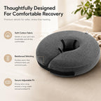 Grey inflatable e-collar with adjustable neck pillow design