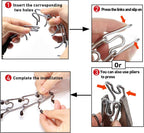 Six pieces of premium dog pinch collar replacement links with ten rubber tips.