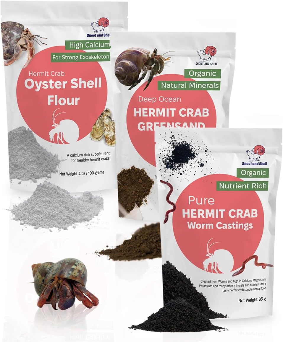 Oyster Shell Supplement for Hermit Crabs - Natural Calcium Source for Molting Support - Auto Feeder Compatible - USA-Sourced Crushed Shell Powder for Stronger Exoskeletons and Shell Health - Image 10