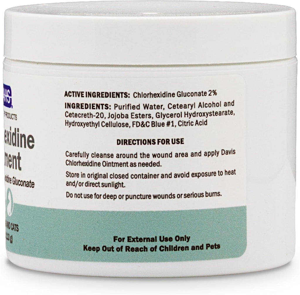 Davis two percent chlorhexidine jar size reference