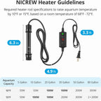 Nicrew 100W heater installation in aquarium