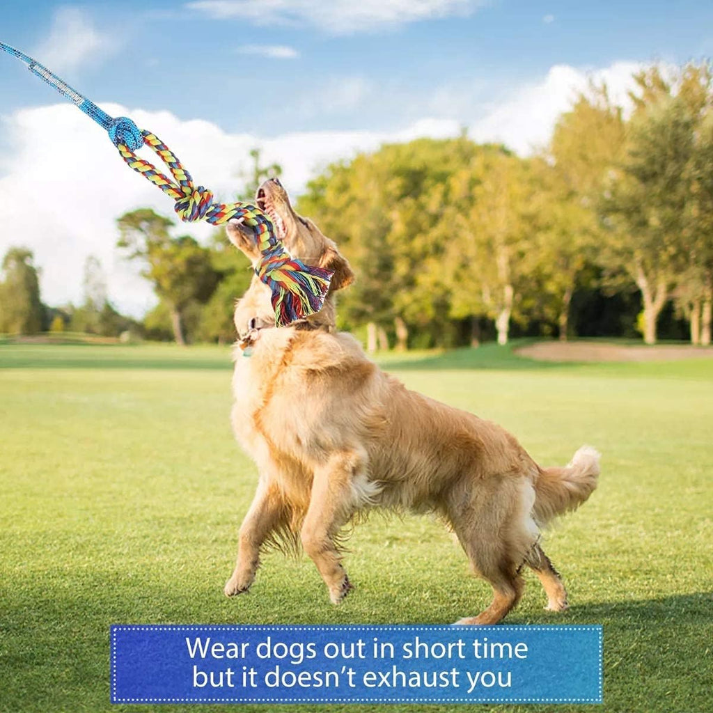 DIBBATU Flirt Pole for Dogs Interactive Dog Toys for Large Medium Small Dogs Chase and Tug of War, Dog Teaser Wand with Lure Chewing Toy for Outdoor Exercise & Training - Image 9