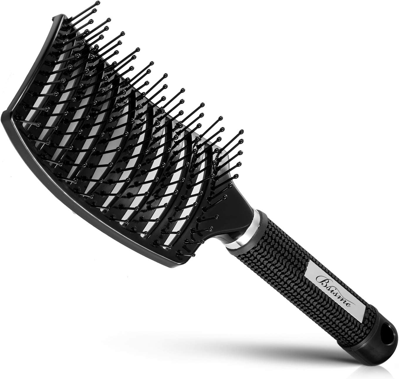 Bsisme professional curved vented hair brush front view for styling