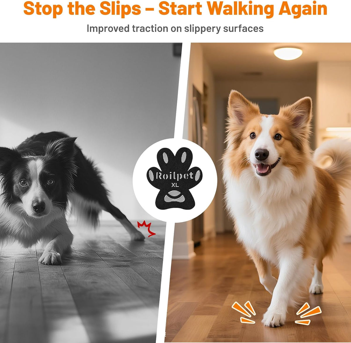 Close up view of Roilpet dog paw traction pad texture