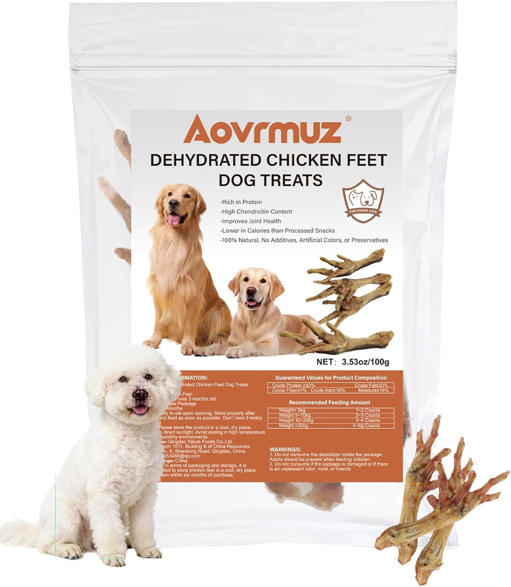 Dehydrated Chicken Feet Dog Treats - Single Ingredient Nail-Free High Protein Dog Chews, All Natural Treats for Joint & Dental Health - Image 11