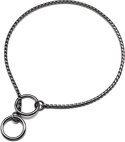 Mogoko Stainless Steel Dog Choke Chain Collar, Puppy Metal Snake Chain Pet Show Slip Collar Choker for Training Walking (Silver;20.0"*4.0mm) - Image 9