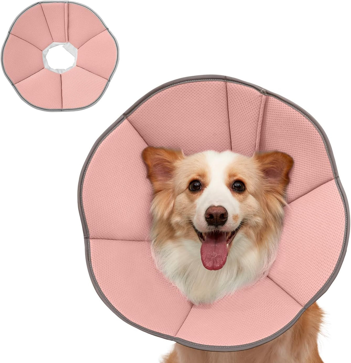 Comfortable non-inflatable dog cone alternative for pets