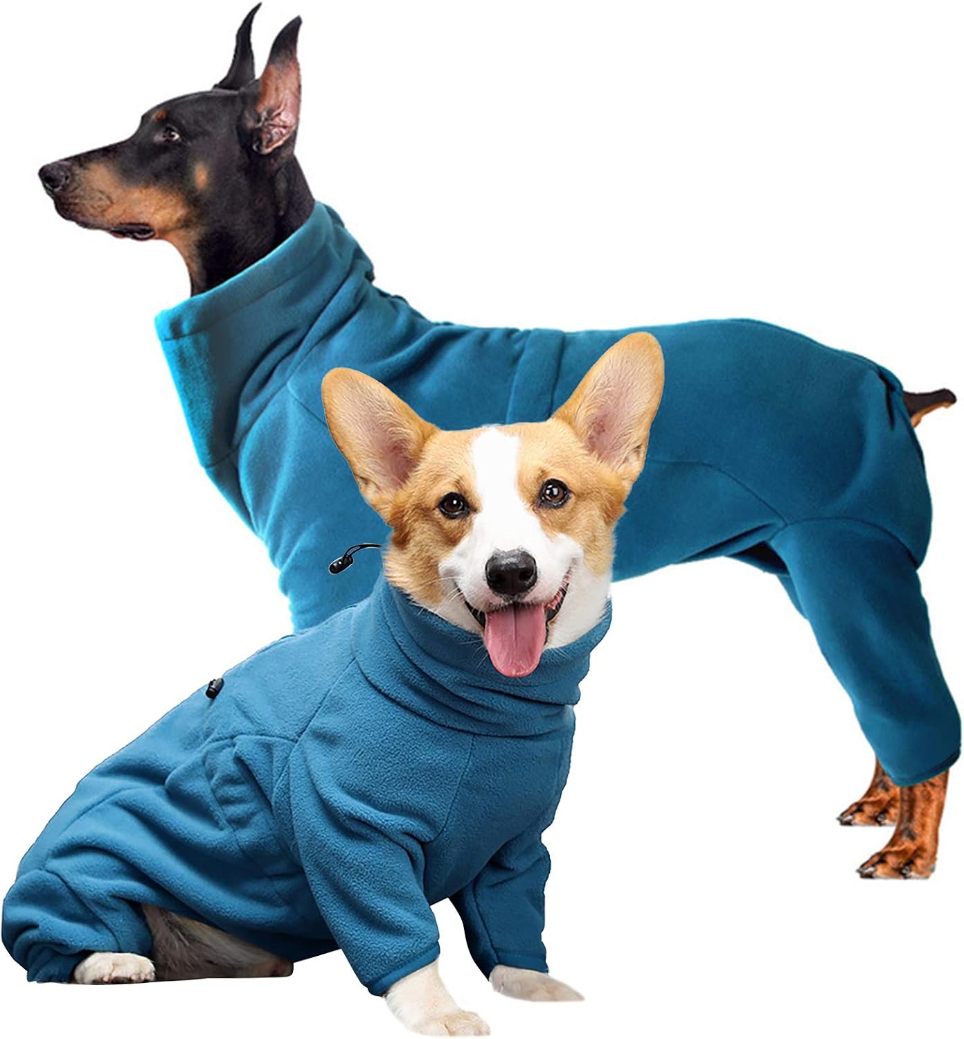 Rozkitch dog winter coat front view showing fleece texture.